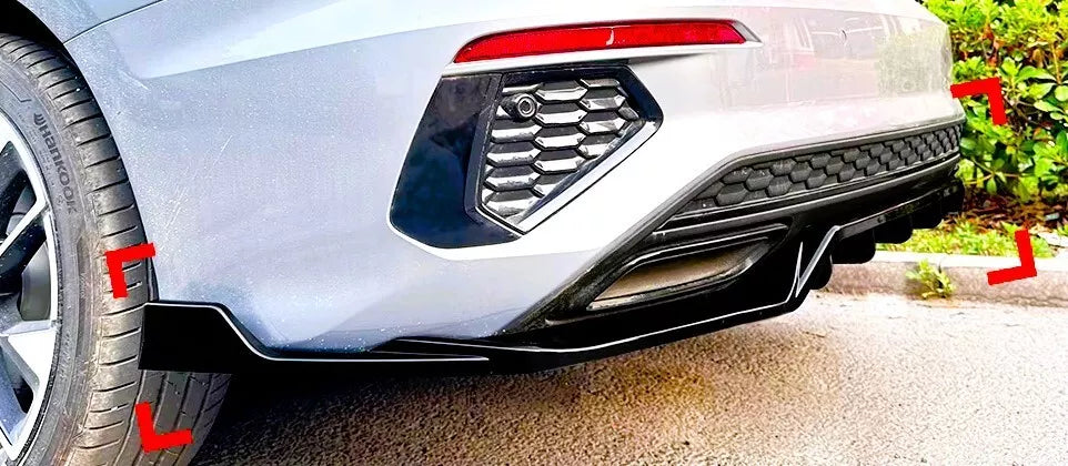 Audi S3 A3 8Y Saloon Rear Diffuser Lip 2020-2024 ABS Gloss Black