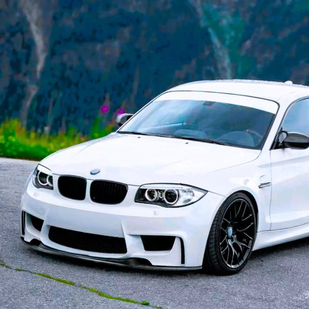BMW 1M E82 Coupe Front Splitter M Perf Kit 2007-2013 ABS Gloss Black