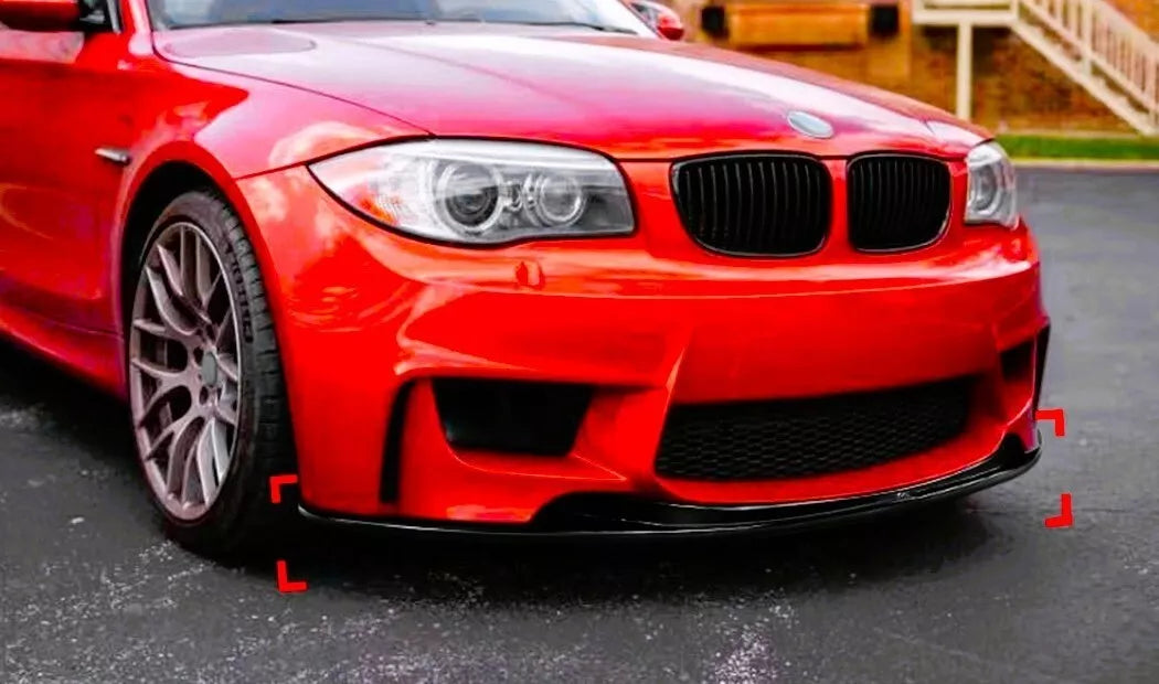 BMW 1M E82 Coupe Front Splitter M Perf Kit 2007-2013 ABS Gloss Black