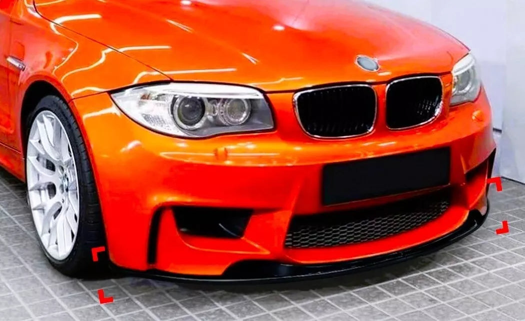 BMW 1M E82 Coupe Front Splitter M Perf Kit 2007-2013 ABS Gloss Black