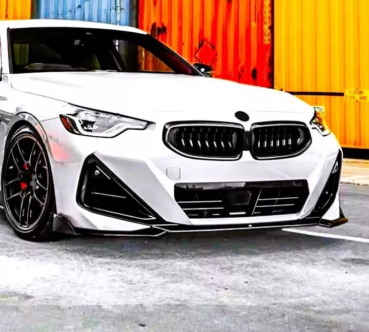 BMW 2 Series G42 G43 Front Splitter M Sport Kit ABS Gloss Black