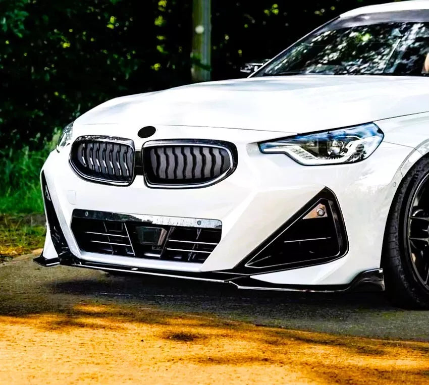 BMW 2 Series G42 G43 Front Splitter M Sport Kit ABS Gloss Black