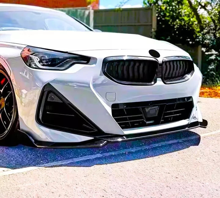 BMW 2 Series G42 G43 Front Splitter M Sport Kit ABS Gloss Black
