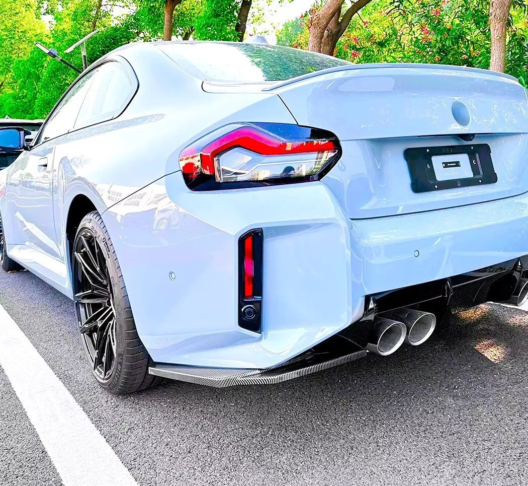 BMW M2 G87 Rear Corner Side Spats Diffuser Kit ABS Gloss Black