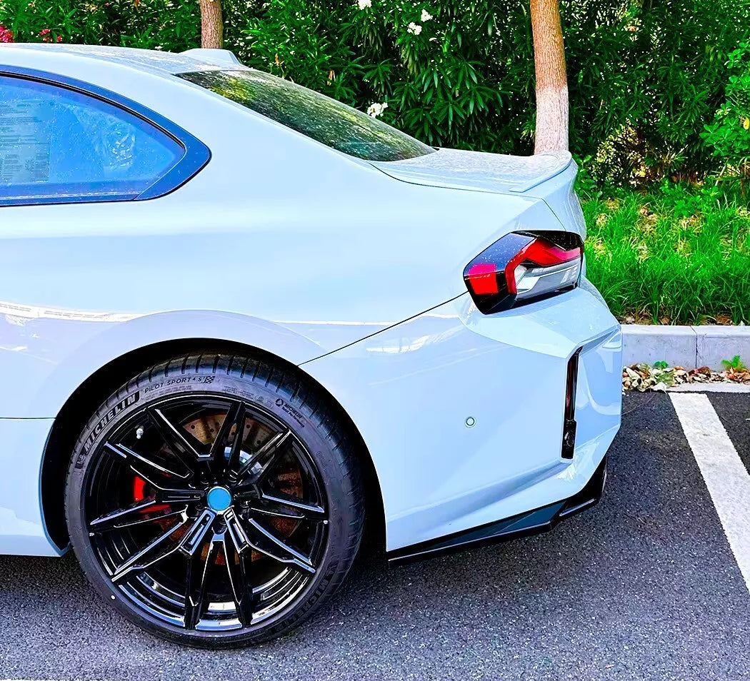 BMW M2 G87 Rear Corner Side Spats Diffuser Kit ABS Gloss Black