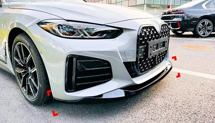 BMW 4 Series G26 Gran Coupe Front Splitter 20-24 ABS Gloss Black