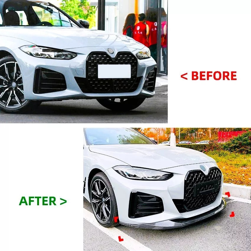 BMW 4 Series G26 Gran Coupe Front Splitter 20-24 ABS Gloss Black