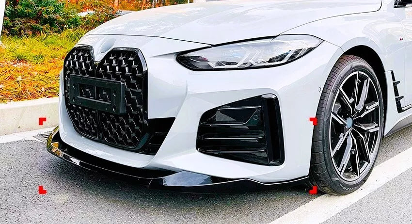 BMW 4 Series G26 Gran Coupe Front Splitter 20-24 ABS Gloss Black