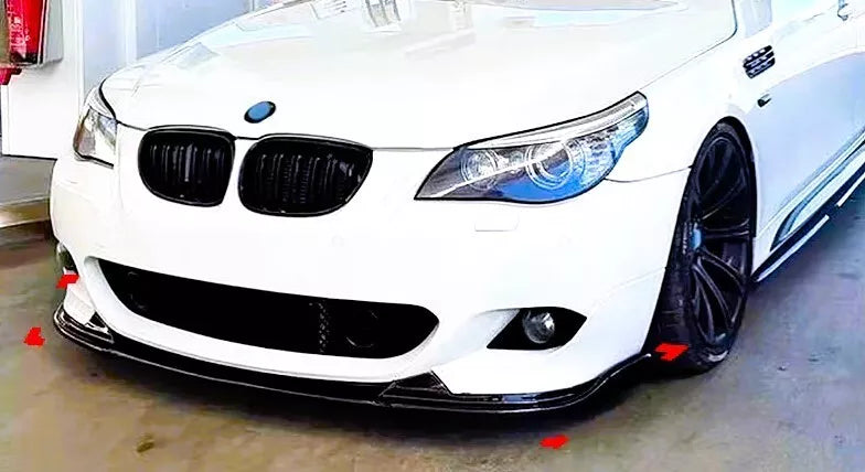 BMW 5 Series E60 Front Splitter M Sport Kit 2003-2010 ABS Gloss Black