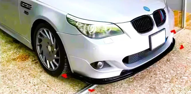 BMW 5 Series E60 Front Splitter M Sport Kit 2003-2010 ABS Gloss Black