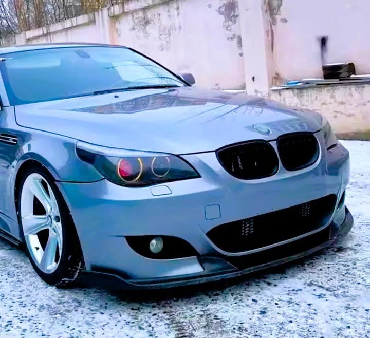 BMW M5 E60 Front Splitter Wing Kit 2005-2010 ABS Gloss Black