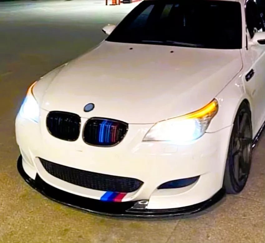 BMW M5 E60 Front Splitter Wing Kit 2005-2010 ABS Gloss Black
