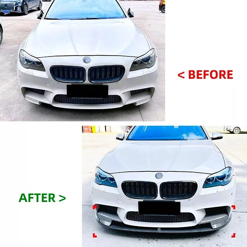 BMW M5 F10 Front Splitter Wing Kit 2010-2017 ABS Gloss Black