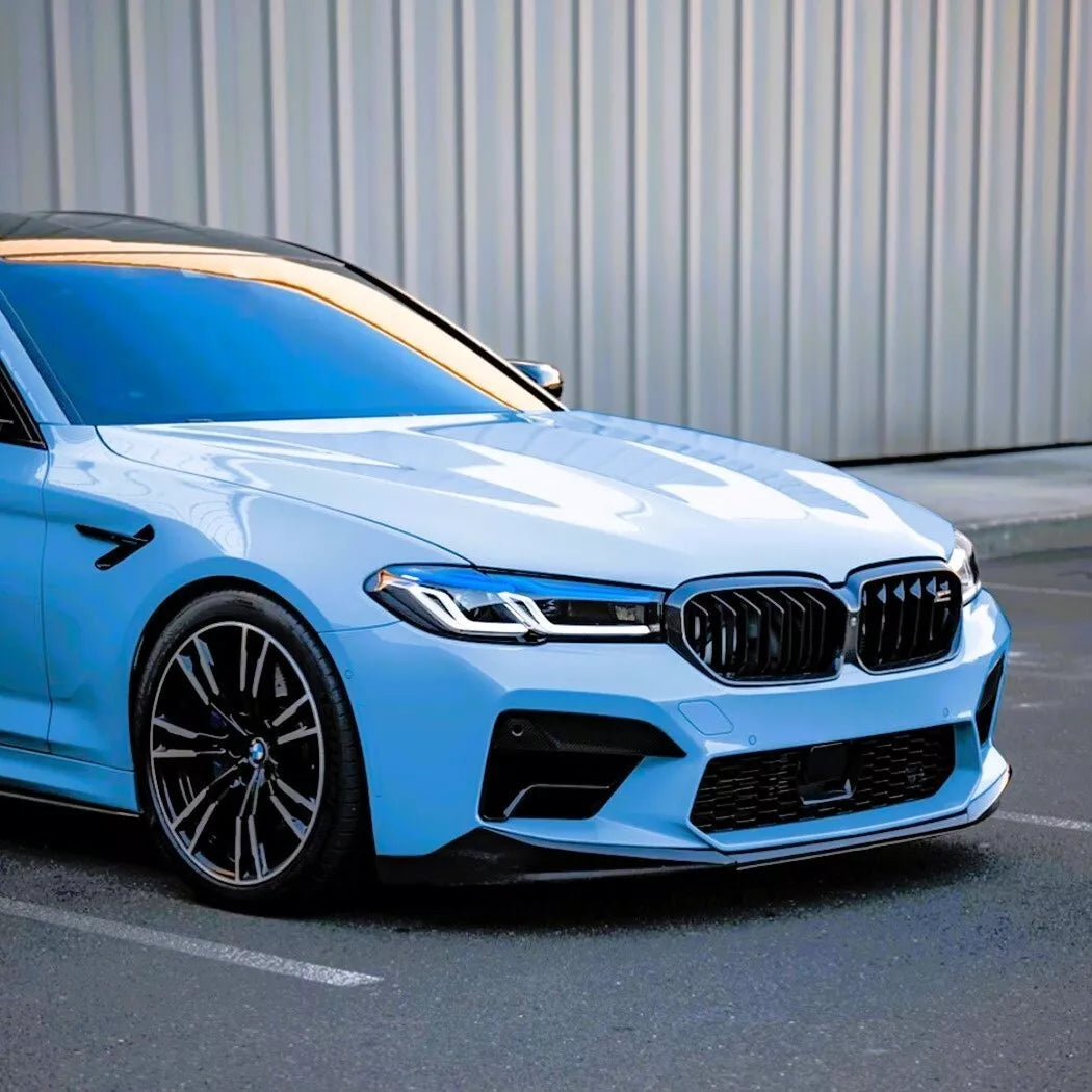 BMW M5 F90 LCI Front Splitter Wing Kit 2020-2024 ABS Gloss Black