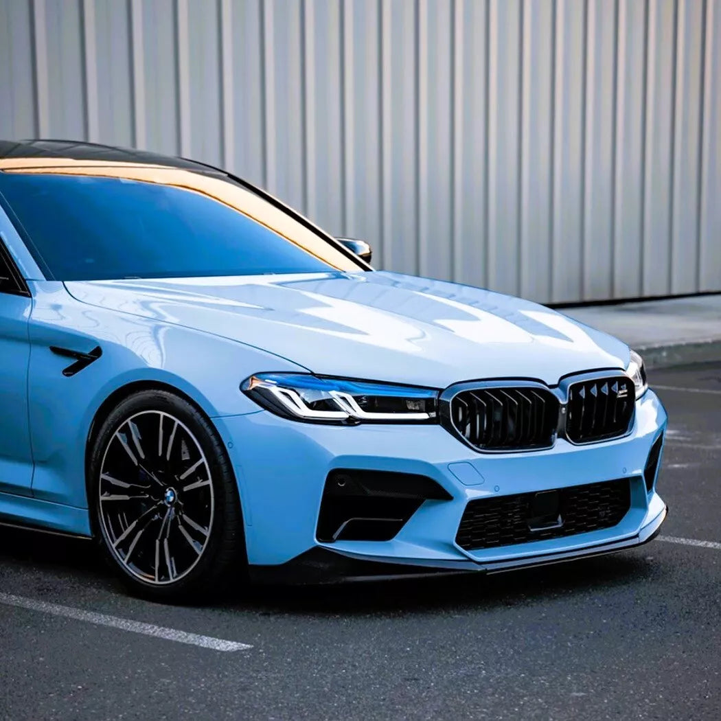 BMW M5 F90 LCI Front Splitter Wing Kit 2020-2024 ABS Gloss Black