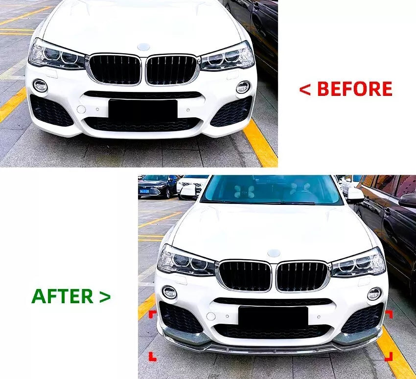 BMW X3 F25 Front Splitter M Sport Kit 2010-2017 ABS Gloss Black