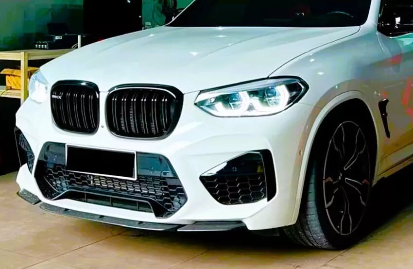 BMW X3M F97 PRE-LCI Front Splitter Wing Kit 2019-2021 ABS Gloss Black