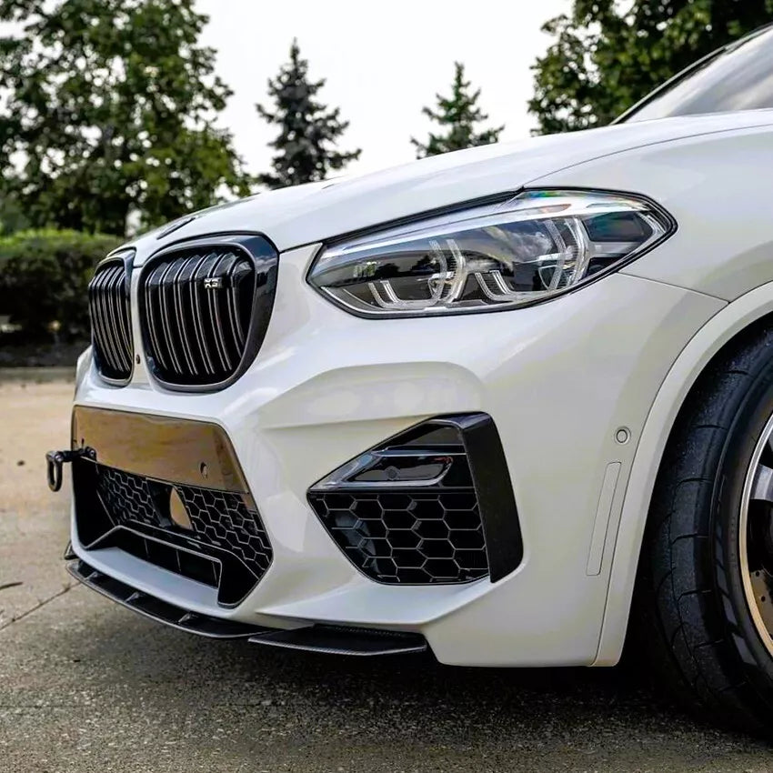 BMW X3M F97 PRE-LCI Front Splitter Wing Kit 2019-2021 ABS Gloss Black