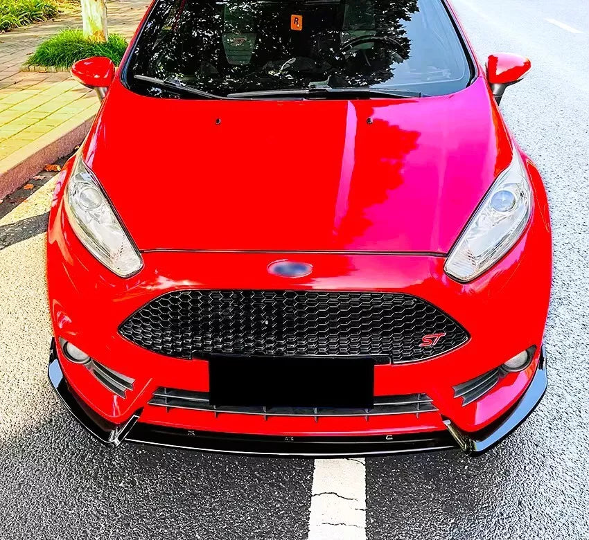 Ford Fiesta ST MK7 Front Splitter Wing Kit 2012-2017 ABS Gloss Black