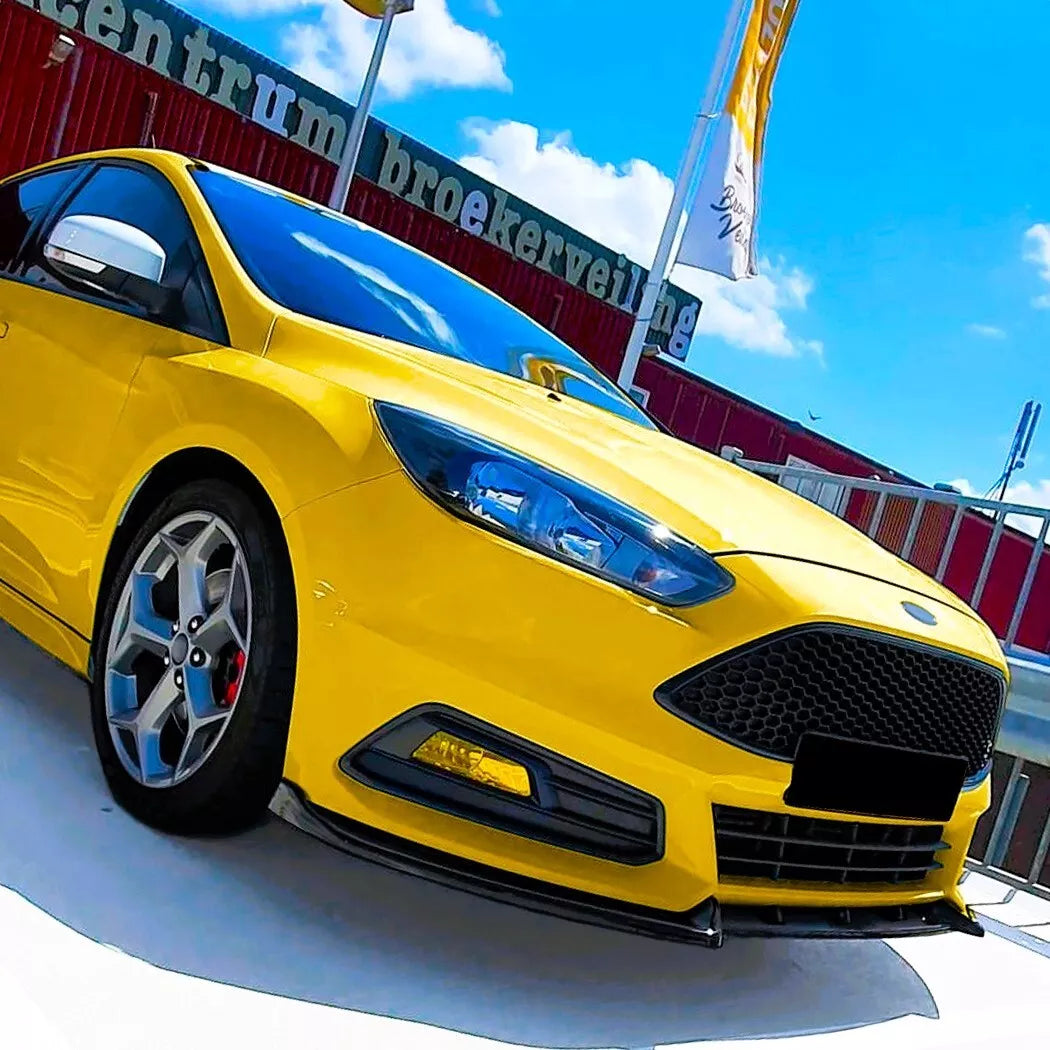 Ford Focus ST MK3.5 Front Splitter Wing Kit 2015-2018 ABS Gloss Black