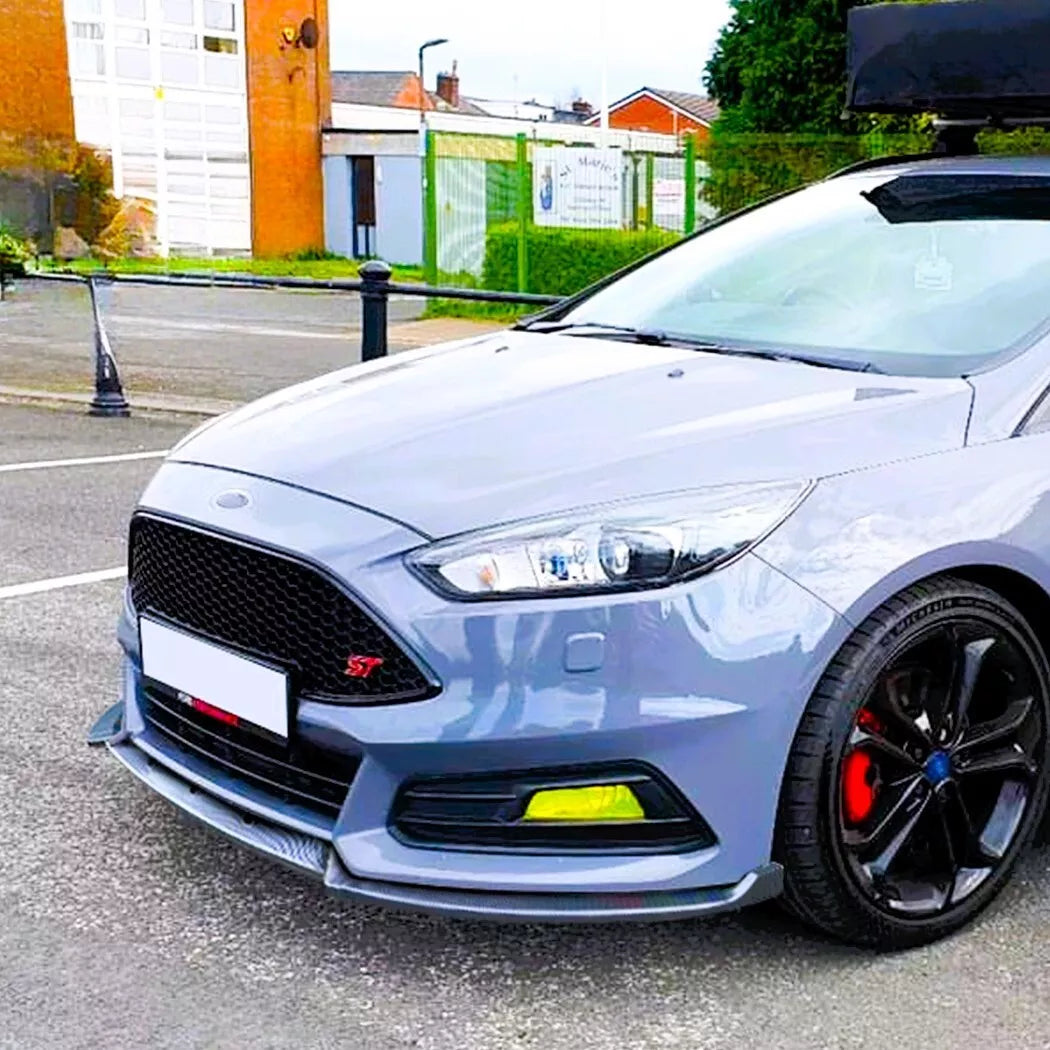Ford Focus ST MK3.5 Front Splitter Wing Kit 2015-2018 ABS Gloss Black