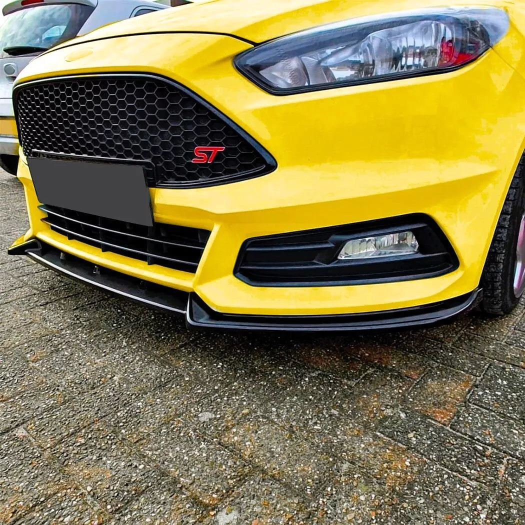 Ford Focus ST MK3.5 Front Splitter Wing Kit 2015-2018 ABS Gloss Black