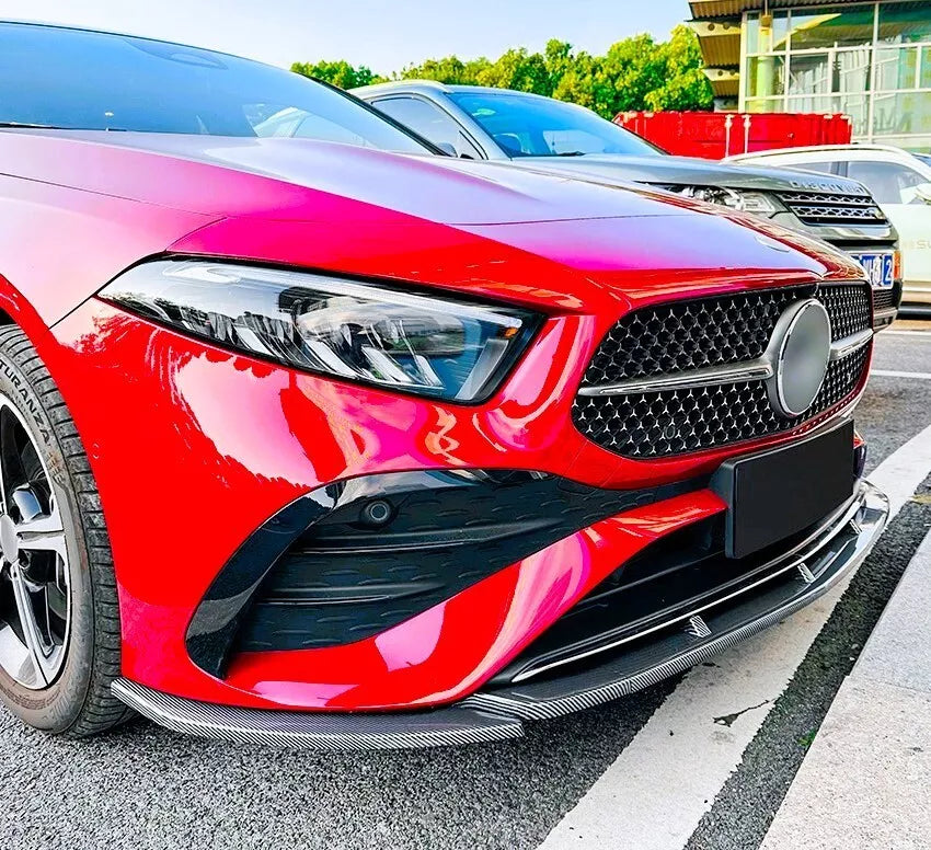 Mercedes A Class W177 AMG Front Splitter 2023-2024 ABS Gloss Black