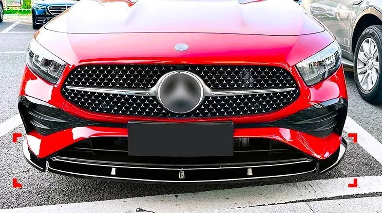 Mercedes A Class W177 AMG Front Splitter 2023-2024 ABS Gloss Black