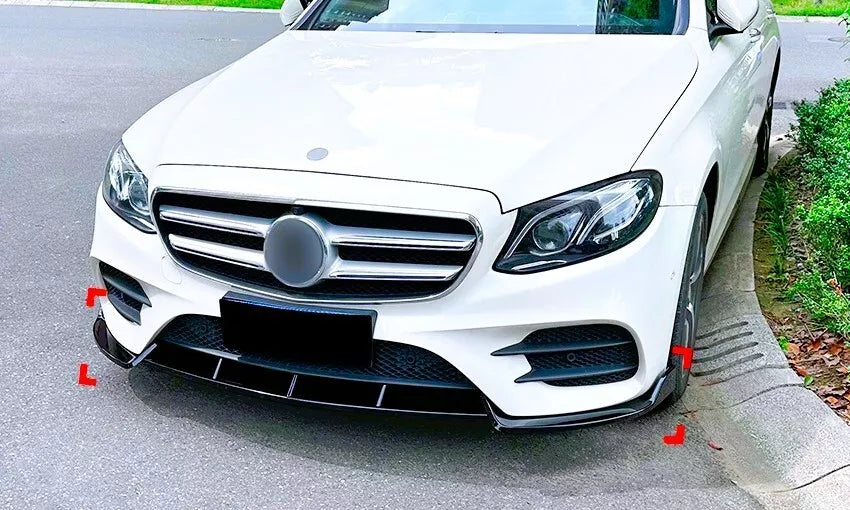 Mercedes E Class W213 AMG Front Splitter 16-20 Gloss Black