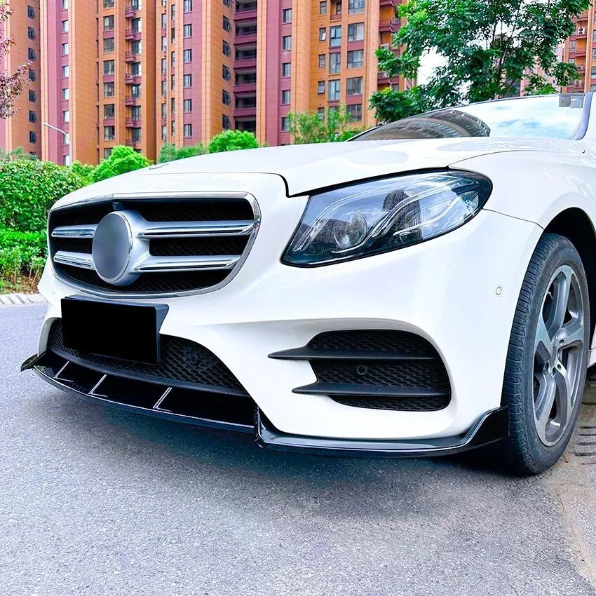 Mercedes E Class W213 AMG Front Splitter 16-20 Gloss Black