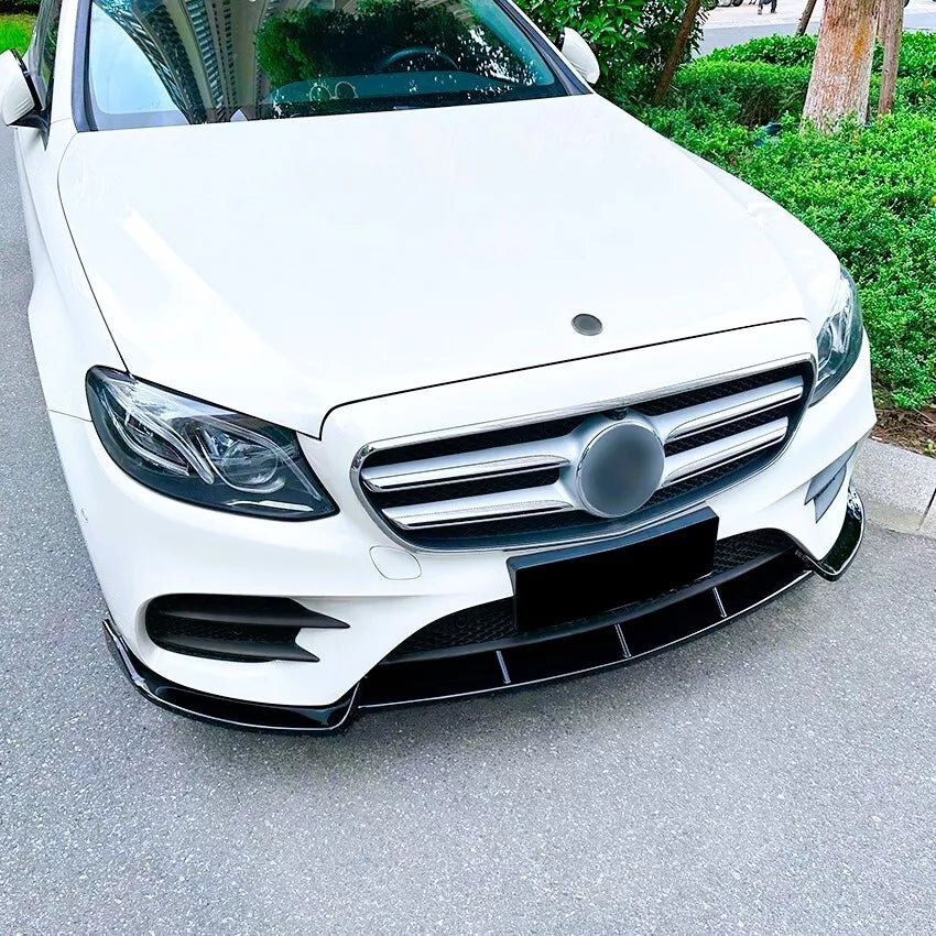Mercedes E Class W213 AMG Front Splitter 16-20 Gloss Black