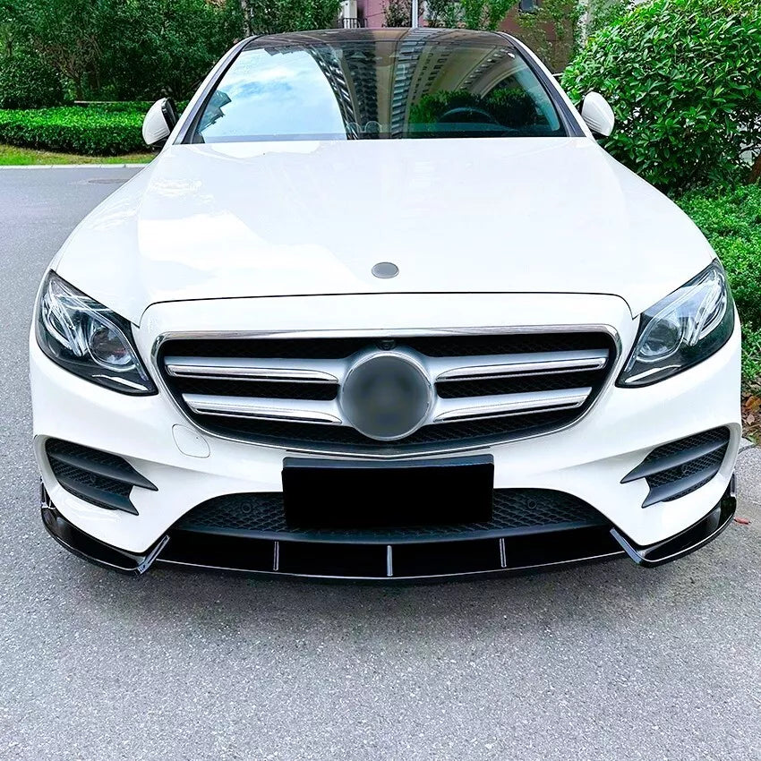 Mercedes E Class W213 AMG Front Splitter 16-20 Gloss Black