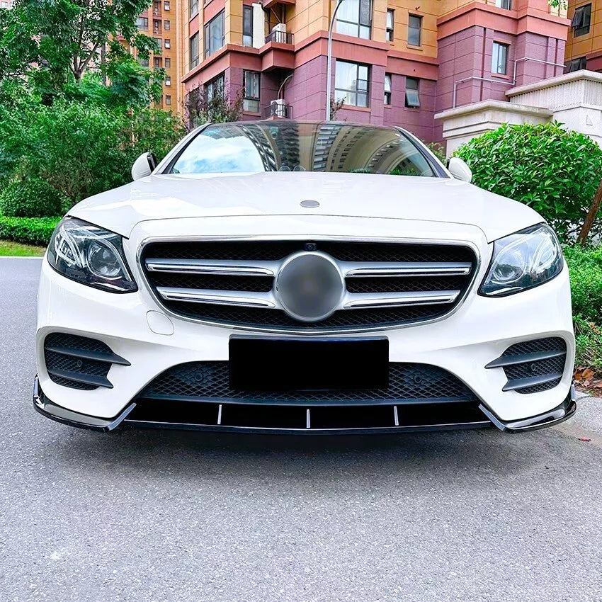 Mercedes E Class W213 AMG Front Splitter 16-20 Gloss Black