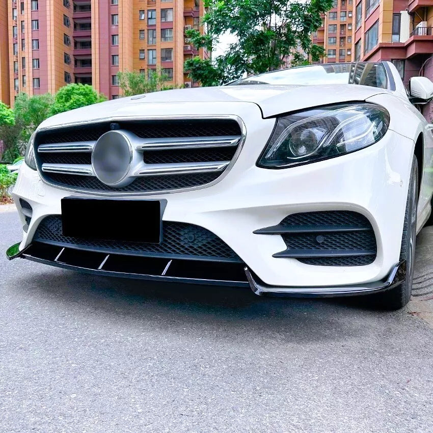 Mercedes E Class W213 AMG Front Splitter 16-20 Gloss Black