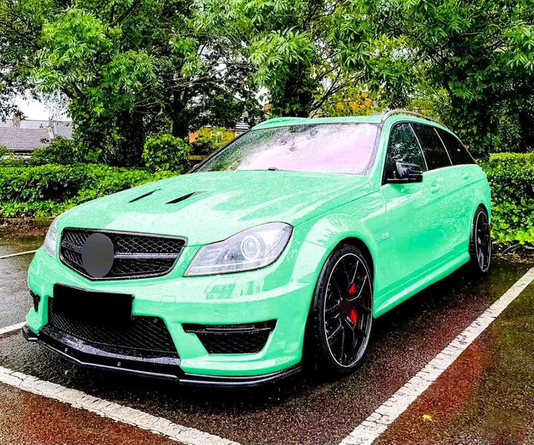 Mercedes C63 AMG W204 Facelift Front Splitter 11-14 ABS Gloss Black
