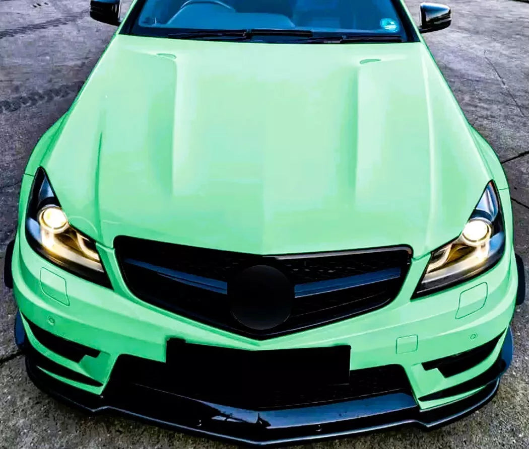 Mercedes C63 AMG W204 Facelift Front Splitter 11-14 ABS Gloss Black