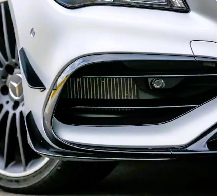 Mercedes CLA W117 AMG Front Splitter Fins 2016-2019 ABS Gloss Black