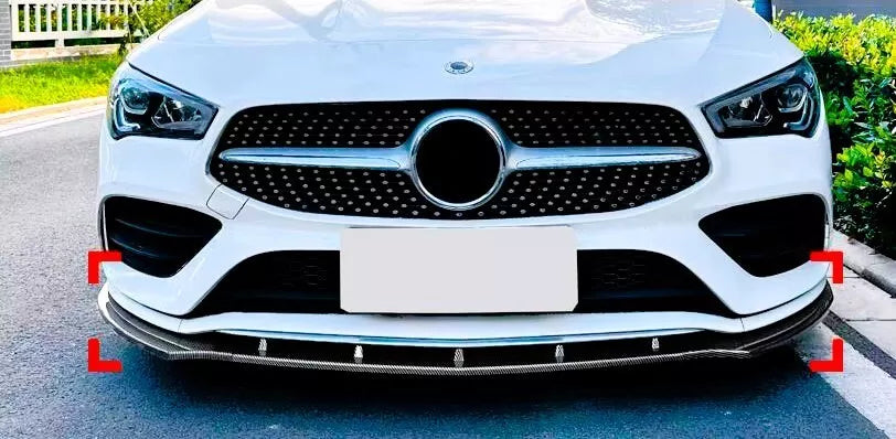 Mercedes CLA W118 C118 AMG Front Splitter 19-24 ABS Gloss Black