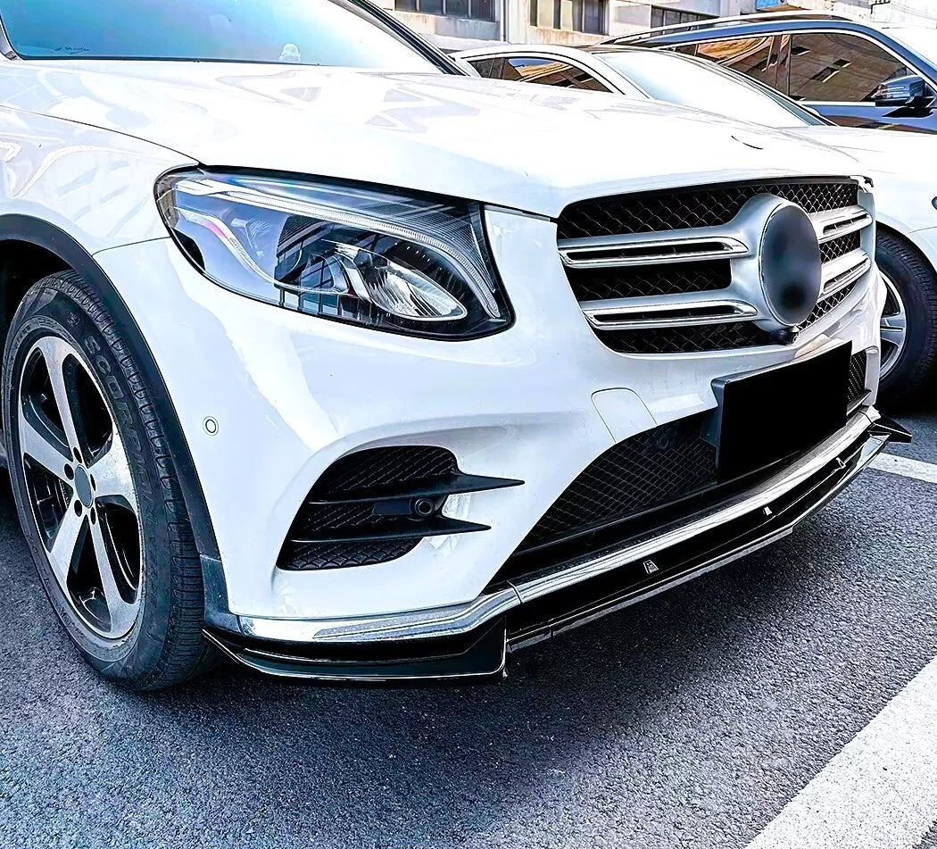 Mercedes GLC X253 C253 Front Splitter Kit 2015-2018 ABS Gloss Black