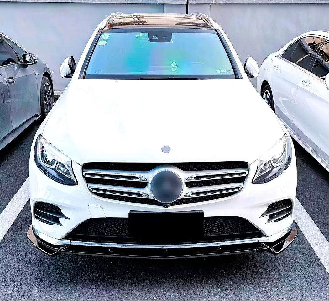 Mercedes GLC X253 C253 Front Splitter Kit 2015-2018 ABS Gloss Black