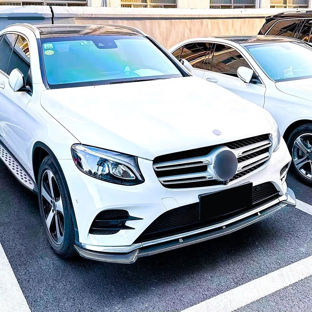 Mercedes GLC X253 C253 Front Splitter Kit 2015-2018 ABS Gloss Black