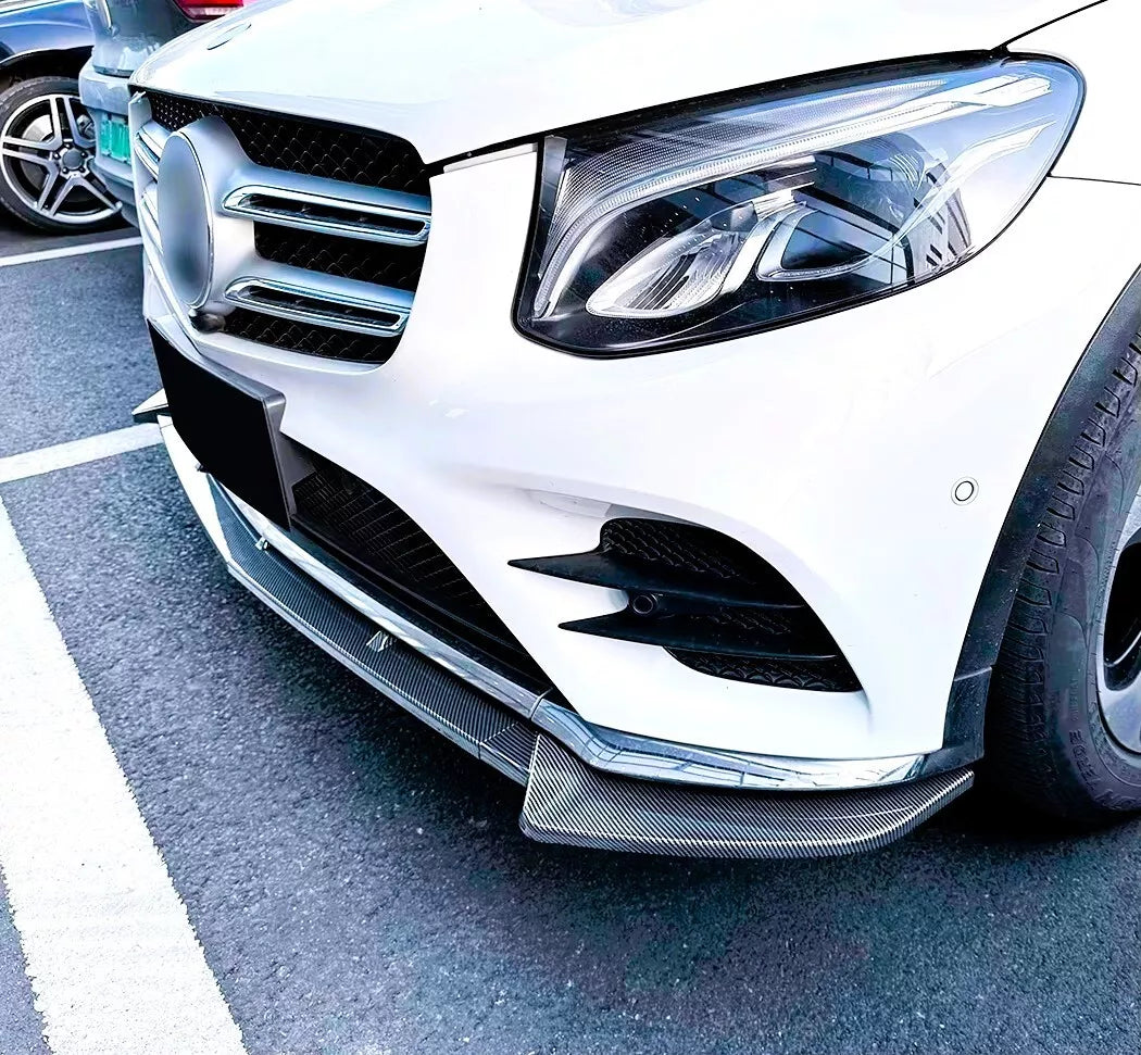 Mercedes GLC X253 C253 Front Splitter Kit 2015-2018 ABS Gloss Black