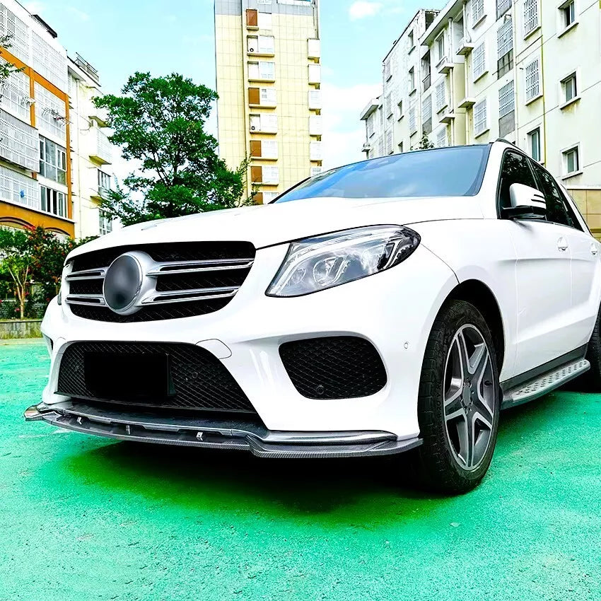 Mercedes GLE W166 C292 Front Splitter Kit 2015-2018 ABS Gloss Black