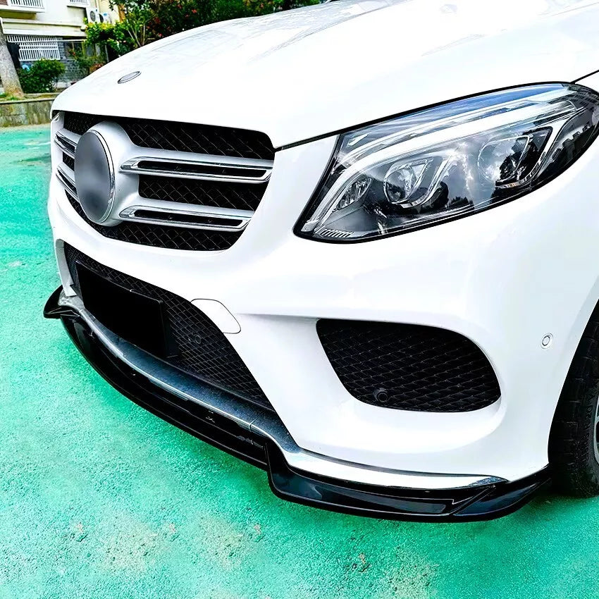 Mercedes GLE W166 C292 Front Splitter Kit 2015-2018 ABS Gloss Black