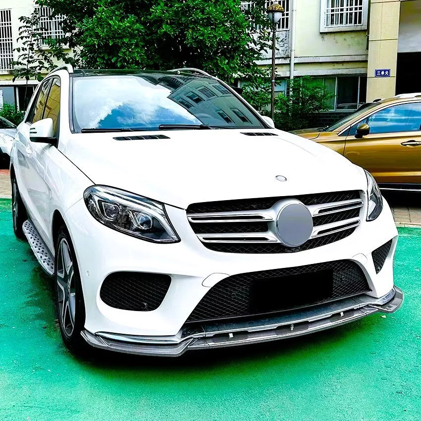 Mercedes GLE W166 C292 Front Splitter Kit 2015-2018 ABS Gloss Black