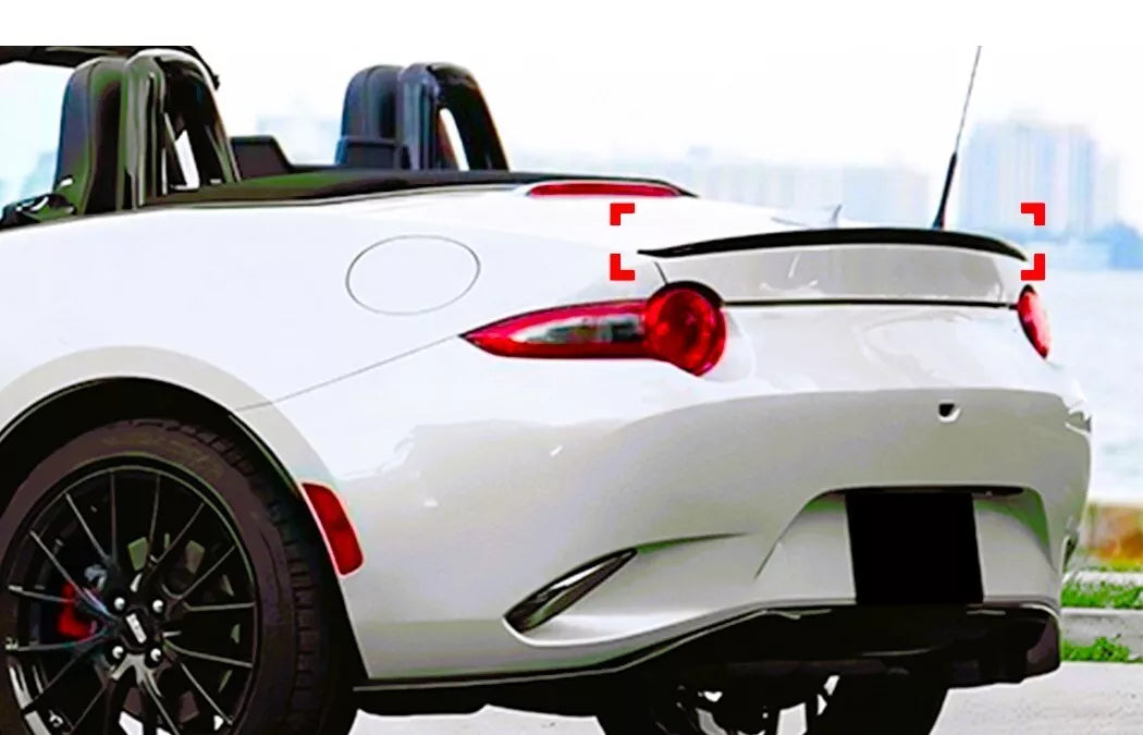 Mazda MX5 Rear Boot Spoiler Lip Wing Kit 2015-2024 ABS Gloss Black
