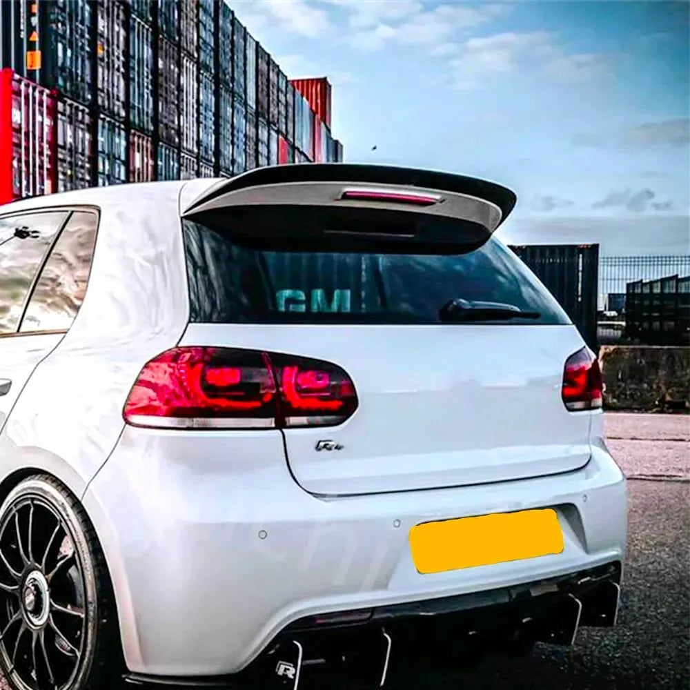 VW Golf MK6 GTD GTI R20 Rear Boot Spoiler 2008-2013 ABS Carbon Fibre
