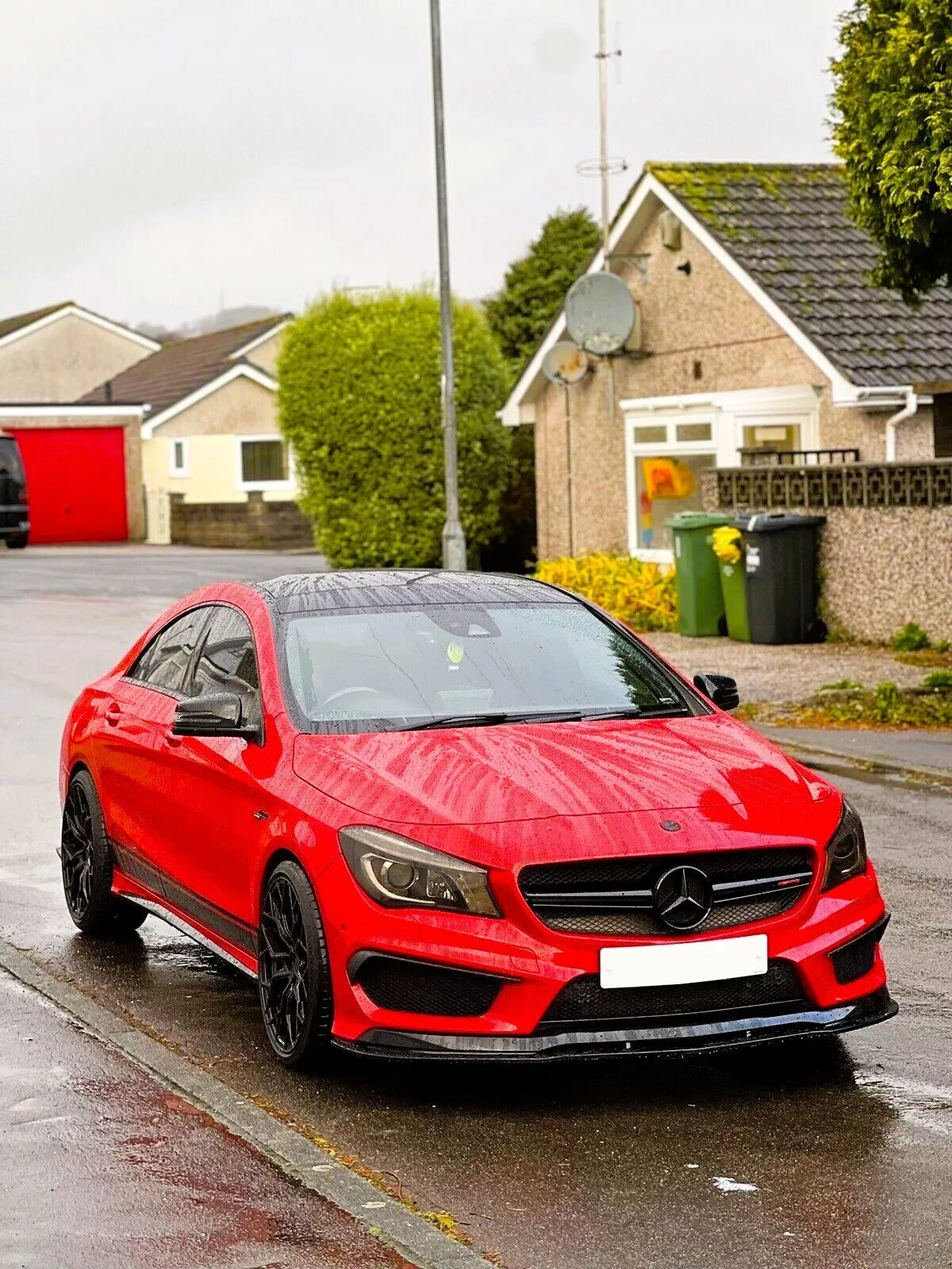 Mercedes CLA Class W117 CLA45 Front Splitter 2013-2015 Gloss Black