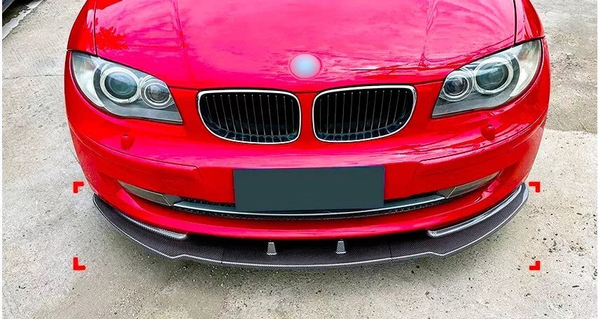 BMW 1 Series E82 E88 Front Splitter Spoiler Lip ABS Carbon Fibre