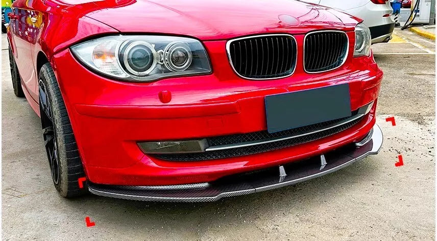 BMW 1 Series E82 E88 Front Splitter Spoiler Lip ABS Carbon Fibre